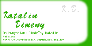 katalin dimeny business card